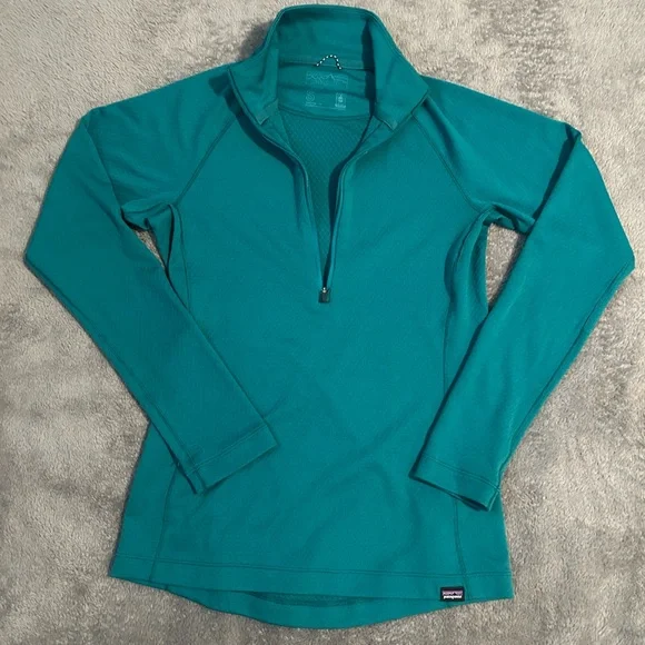 Patagonia Green Fitted Polo Sweatshirt - Picture 1 of 4